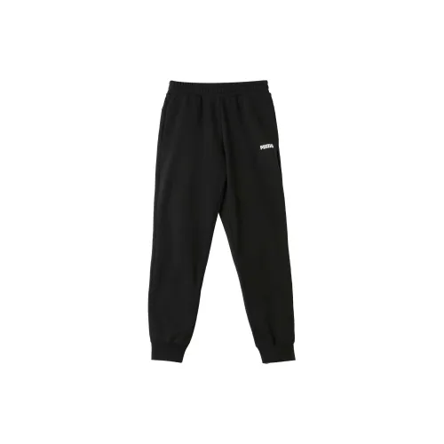 PUMA ESS Логотип Черные Мужские Вязаные Тренировочные Штаны