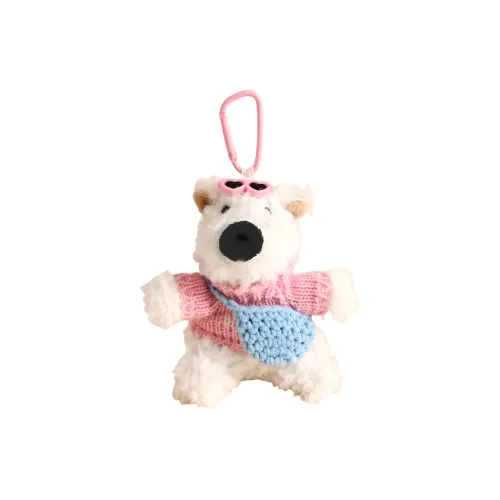 MDH Новогодний Вест-хайленд Белый Терьер Рюкзак Брелок для ключей Car Кукла Игрушка Кукла Плюшевая кукла 11,5 см Высота
