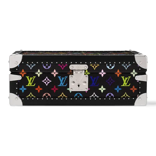 LOUIS VUITTON Takashi Murakami Коллаборация Покрытый холст Хранение Коробка Женские Черный