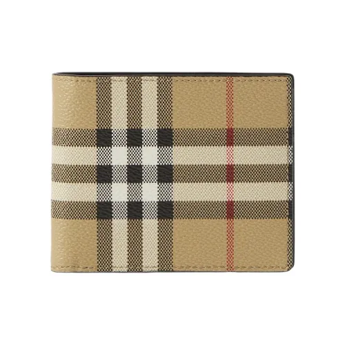 Burberry Полиуретан Кошелек Мужской Бежевый Коричневый Черный
