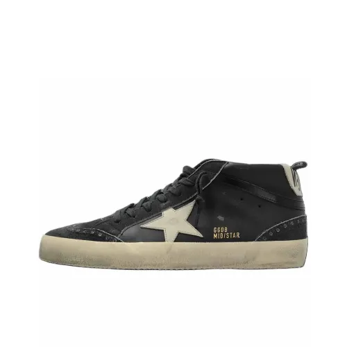 Golden Goose Mid Star MID Топ Скейтборд Кроссовки Мужские Черные