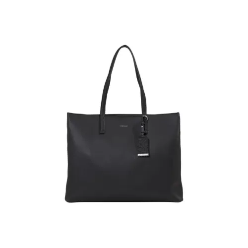 CALVIN KLEIN Кожа Тоут Сумка Сумка для покупок Сумка через плечо Женская Черная