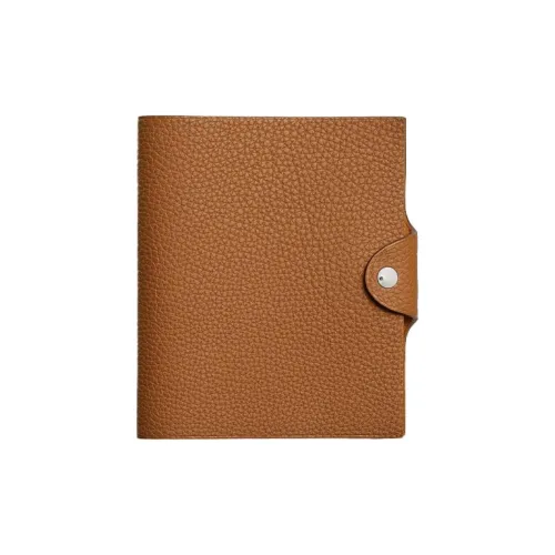 HERMES Коровья кожа Togo Сумка для хранения Унисекс 37 Золото