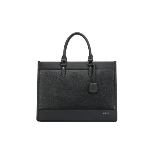 BOPAI Доска Корова Кожа Доска Сумка для ноутбука Сумка через плечо Сумка обычная Мужская Черная