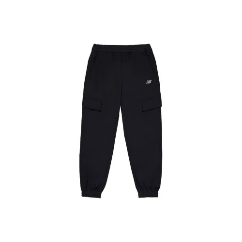 New Balance Вязаные тренировочные брюки мужские черные