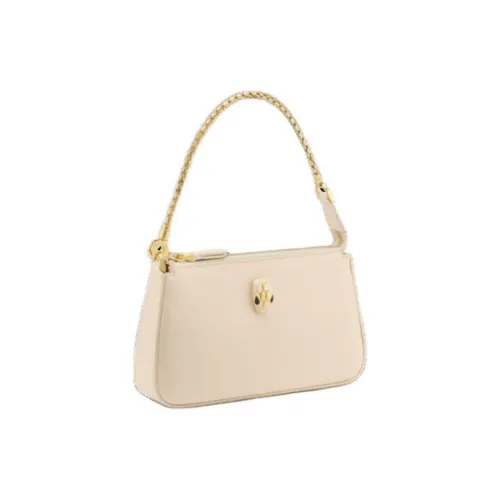 BVLGARI Serpenti Forever Series Телячья кожа Сумка Женская Айвори Белый