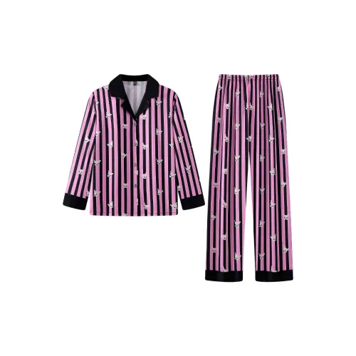 Gongdie Пижамный комплект женский розовый красный