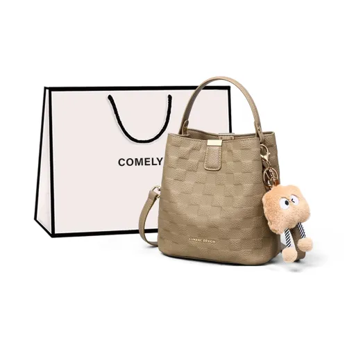 COMELY Коровья кожа Ведрообразная сумка Средний размер Женская Слоновой серый