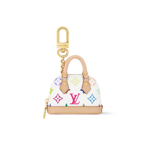 LOUIS VUITTON Takashi Murakami Коллаборация Alma Покрытый холст Сумка Аксессуар Женская Белый Многоцветный