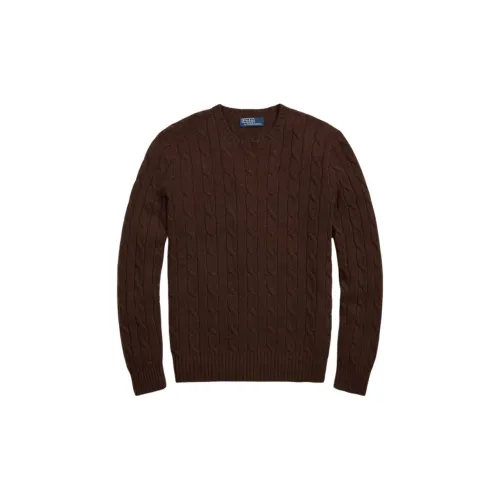 Polo Ralph Lauren SS25 Кашемир Свитер Мужской Темно-Кофейный