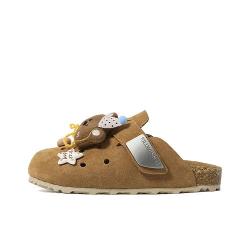 KILLWINNER Противоскользящие устойчивые к истиранию домашние тапочки для женщин коричневые