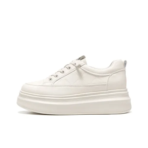 Spider King Low Топ Скейтборд Кроссовки Женские Экрю