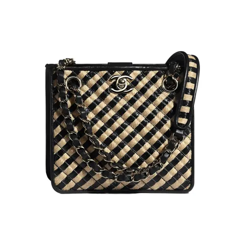 CHANEL Шнурок Сумка Металлическая Цепь Сумка Сумка через плечо Сумка Сумка через плечо Тоут Сумка Женская Черная