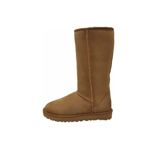 UGG CLASSIC TALL II Снеботуфли Женские Каштановый