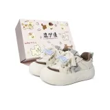 Коричневый, без подкладки, синий бант (мультяшный щенок, коробка)