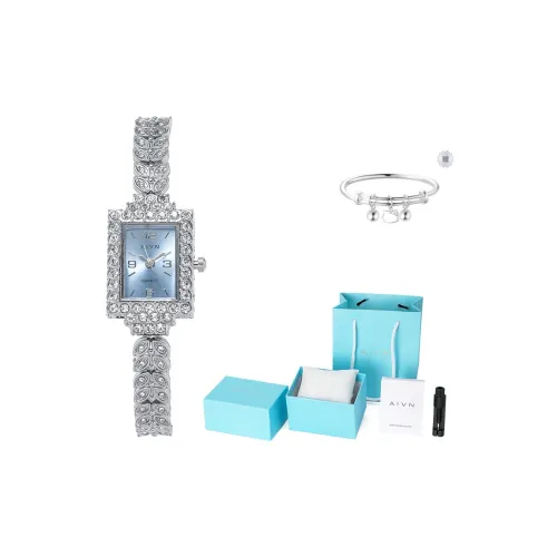 AIVN Кварцевый механизм сплав ремешок женские часы синий циферблат