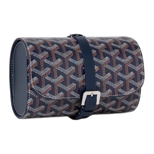 GOYARD Voyage Холст и Кожа Хранилище Унисекс Морской Синий