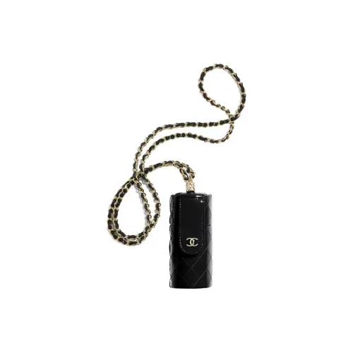 CHANEL Телячья кожа Монетница Женская Черный Золото