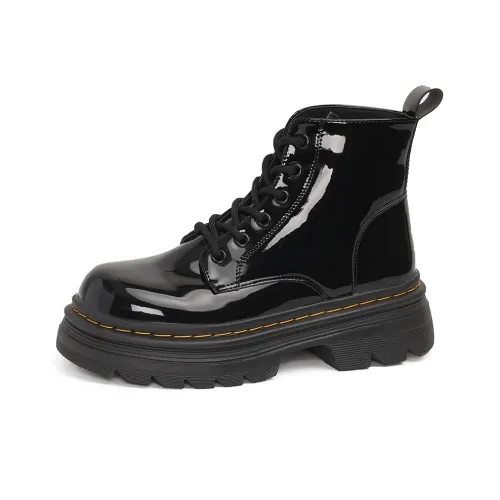 EEueeczs Короткий Мартин Boot Женские Черный