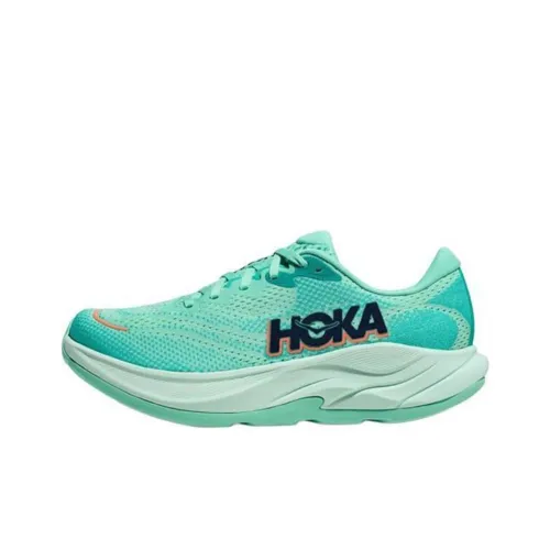 HOKA ONE ONE RINCON 4 Slip-resistant Abrasion-resistant Low Top Training Running Shoes Women's Green Blue HOKA ONE ONE RINCON 4 Противоскользящий Устойчивый к истиранию Низкий Топ Тренировочные Беговые Кроссовки Женские Зеленый Синий