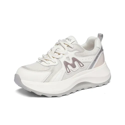 Golden Silk Rabbit Slip-resistant Abrasion-resistant Lightweight Увеличивающий высоту Низкий Топ Тяжелая подошва Кроссовки Женские