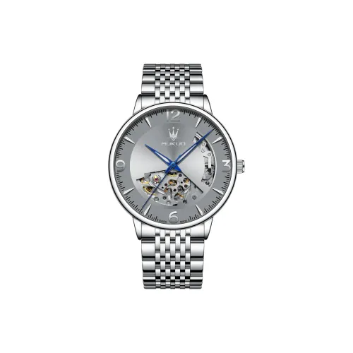 MUKUO Автоматический Механический Механизм Мужские Часы 42 мм Серый