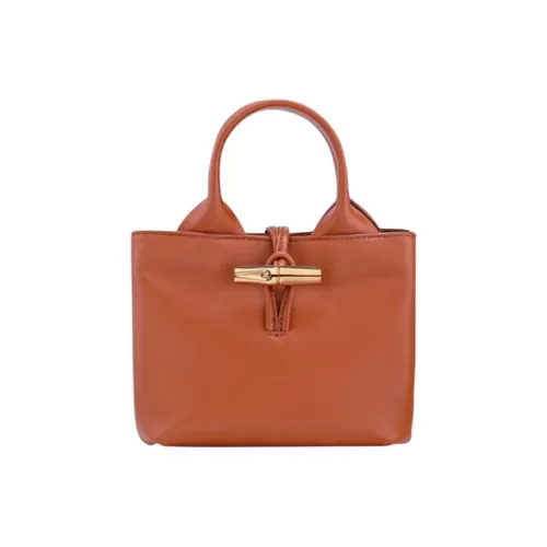 LONGCHAMP Le Roseau Коровья кожа Одно плечо Сумка Мини Женская Темно-умбровая