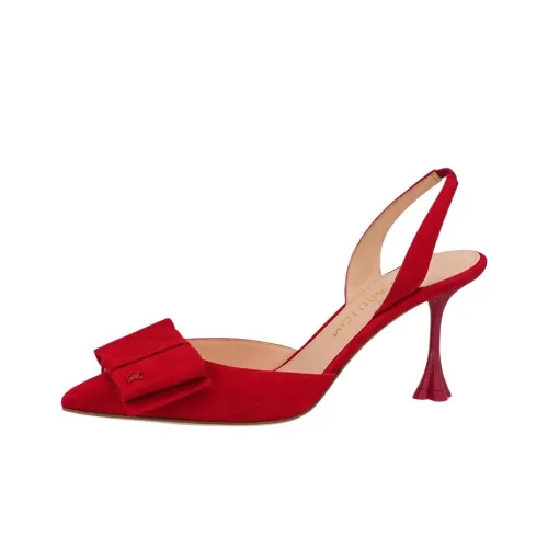 LOUIS VUITTON Blossom Низкий каблук Высокий каблук 7,5 см Женский Красный