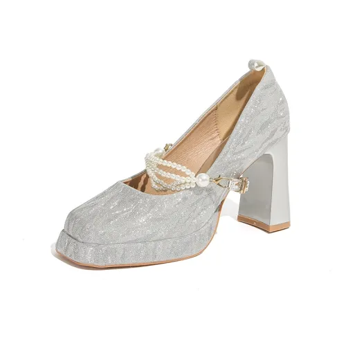 Zubumei Грубый каблук Высокие каблуки Женские