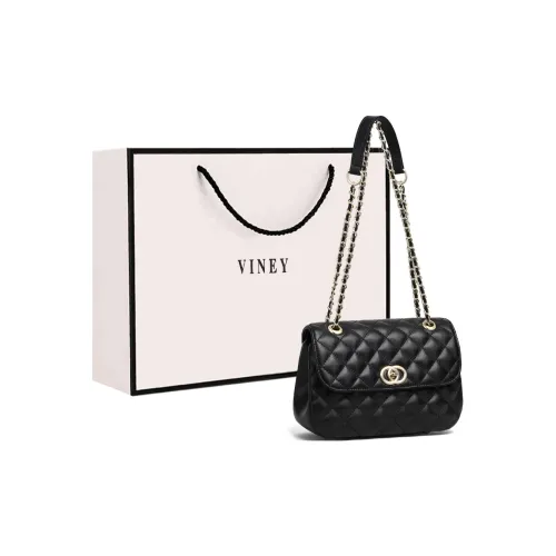 VINEY Сумка через плечо из коровьей кожи маленькая квадратная сумка стандартная женская черный экрю
