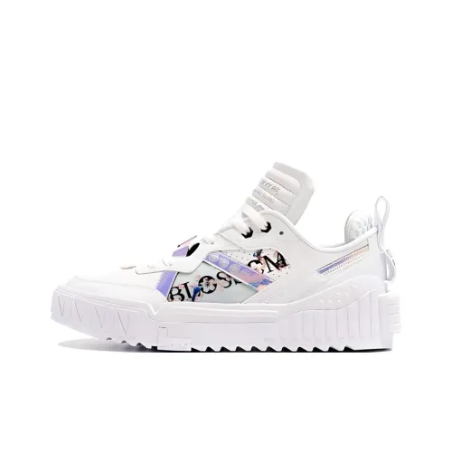 LINING 001 UNBLOCK Износостойкие Дышащие Низкие Кроссовки для скейтбординга Женские Белые