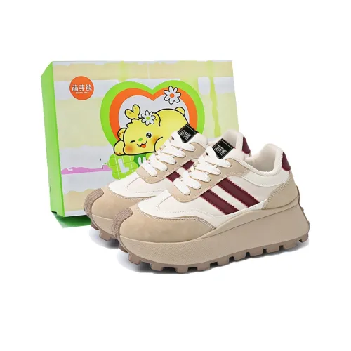 Budding Bear Slip-resistant Abrasion-resistant Lightweight Увеличивающий высоту Низкий топ Casual Женские