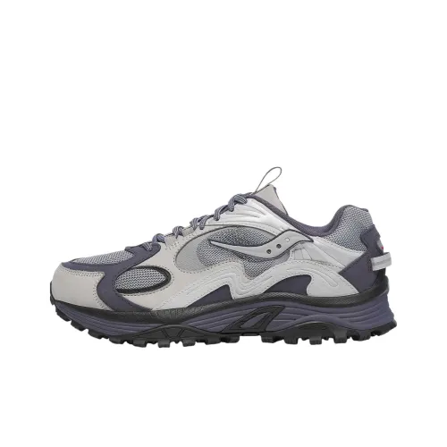 Saucony Slip-resistant Abrasion-resistant Low-top Trail Running Shoes Unisex Gray Сaucony Противоскользящие Износостойкие Низкие Кроссовки для Беговых Трейлов Унисекс Серый