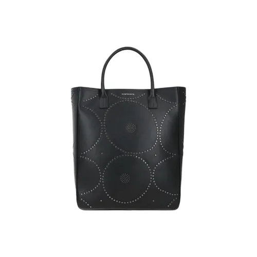 10 CORSO COMO Коровья кожа Тоут Сумка Сумка для покупок Сумка через плечо Сумка среднего размера Женская Черная