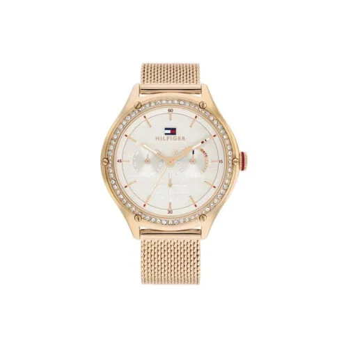 Tommy Hilfiger Women's Watch Кварцевый механизм Стальной ремешок 42 мм Серебристый циферблат