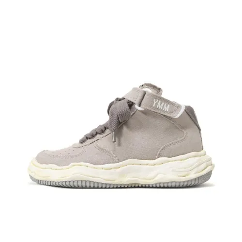 MIHARA YASUHIRO WAYNE Высокий Топ Стильный Скейтбординг Унисекс Серый Потертый Позиционирование Стиль