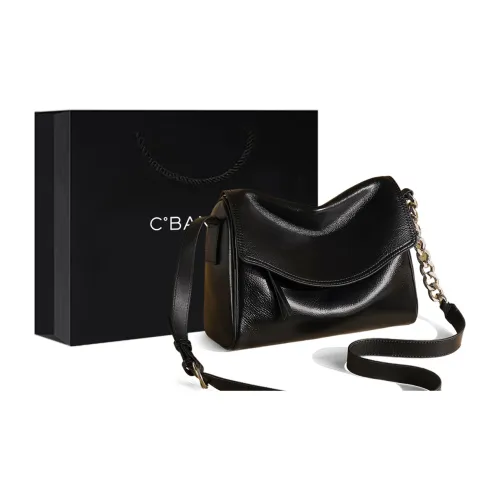 C°BANNER Сумка через плечо из коровьей кожи женская черная фуксия