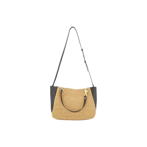 RAG BONE Соломенная плетеная переносная сумка через плечо мини-сумка для женщин коричневый и черный