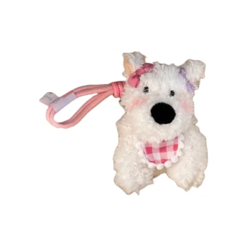 CHUNTUSHU Soft and Cute Нагрудник с Солнцезащитные очки Жилет Вест-хайленд Белый Терьер Дизайн Куклы Плюшевый Подвеска 10 см Высота