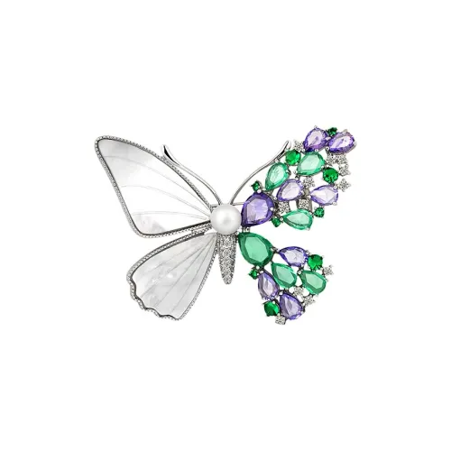 ROYALSASA Броши из меди и искусственного кристалла женские