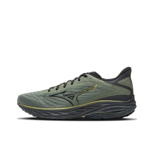 Кроссовки Mizuno для бега, низкий топ, темно-серый, мужской