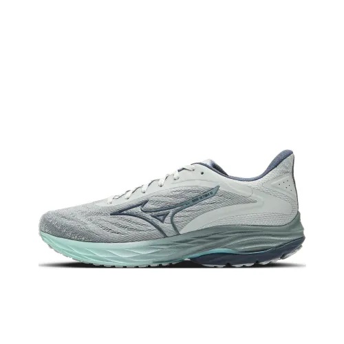 Кроссовки Mizuno для бега, низкий топ, светло-серый, унисекс