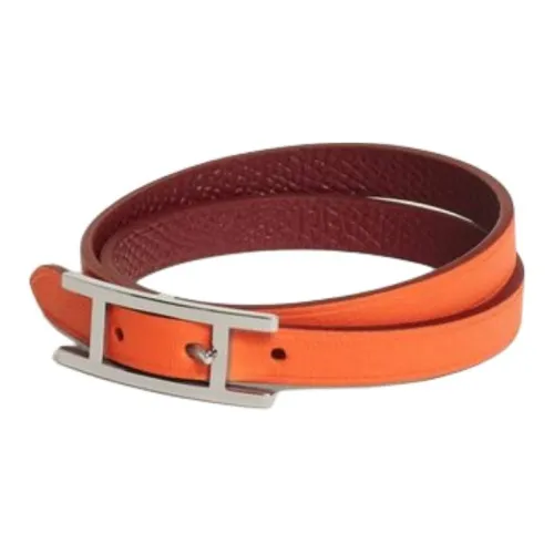 HERMES Кожа Палладий Наручные повязки Мужской Многоцветный