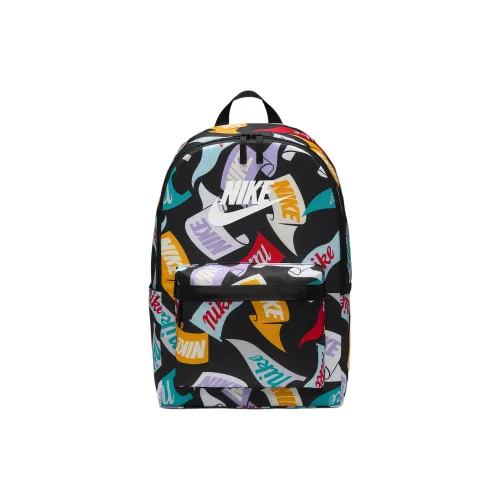 Nike Heritage Полиэстер Рюкзак Стандартный Унисекс Черный и Многоцветный