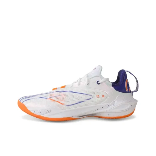 Лайнер Flash Strike 11 Low Топ Баскетбольные Кроссовки Мужские Белый Оранжевый