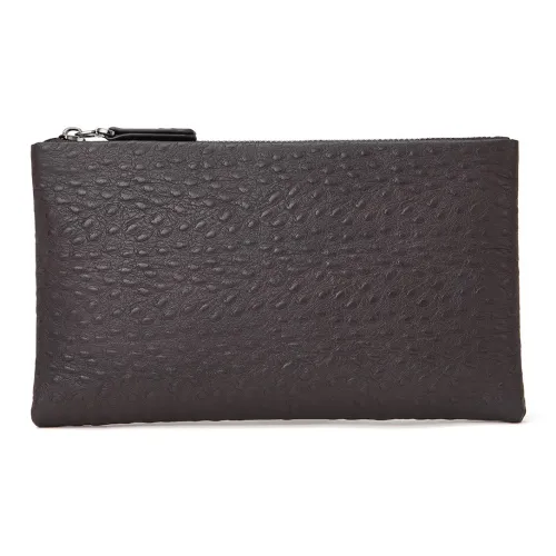 Roberta Di Camerino Коровья кожа Клатч Кошелек Стандартный Мужской Черный Кофейный