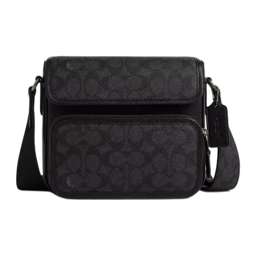 COACH Sullivan Покрытый холст с кожаными вставками Сумка через плечо Маленькая Мужская