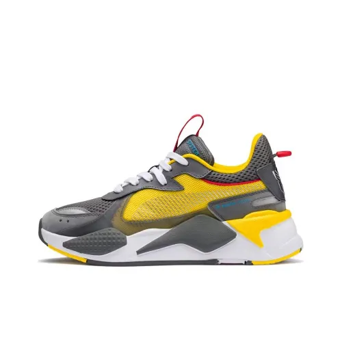 Игрушки Трансформеры Цвет шмеля X PUMA RS X Low Топ Детские беговые кроссовки Желтый Серый Подростки