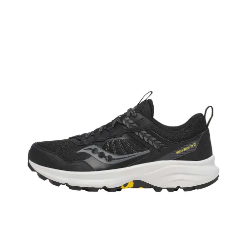 Saucony Slip Resistant Abrasion Resistant Низкие Кроссовки для Беговых Пути Unisex Black Wide Fit