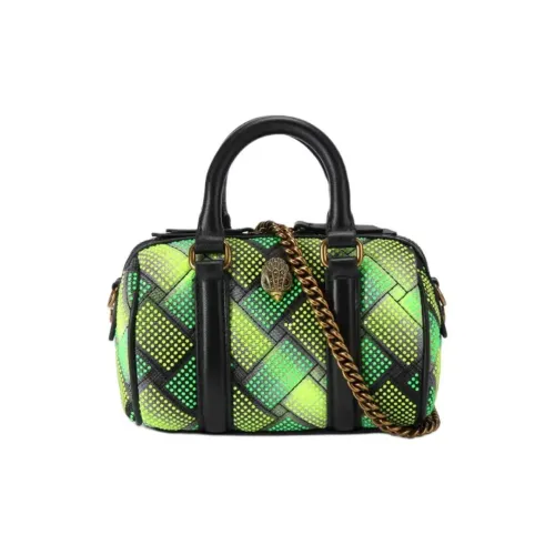 Kurt Geiger London Kensington Деним Бостонская сумка Сумка на одно плечо Экстра маленькая Женская Зеленая